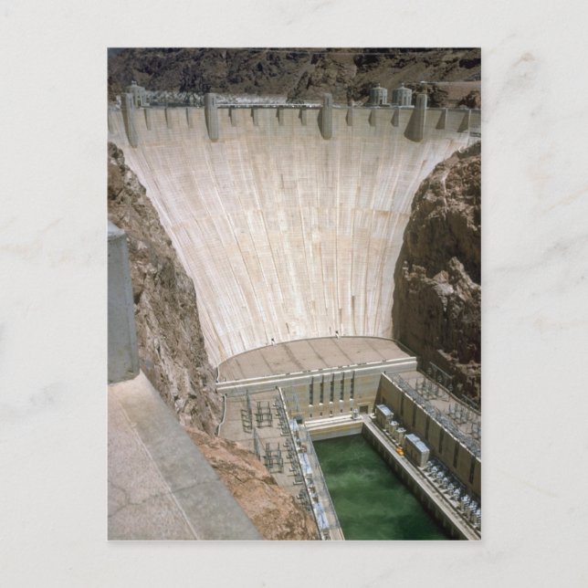 Cartão Postal Barragem Hoover, face inferior, Nevada/Arizona, EU (Frente)