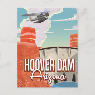 Cartão Postal Barragem Hoover Nevada Arizona desenho animado vin