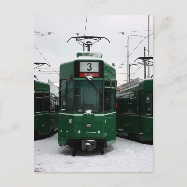 Cartão Postal Barragens suíças no depósito BVB M-Parc, Basileia (Frente)