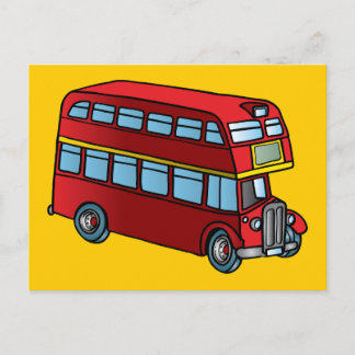 Cartão Postal Barramento de Decker Duplo Cortado