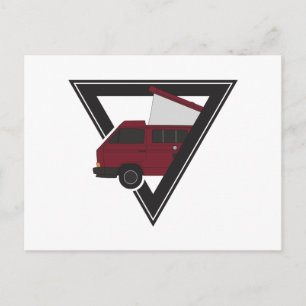 Cartão Postal barramento triangular maroon