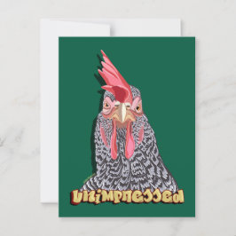 Cartão Postal Barred Rock Hen Inimpressionado