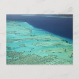 Cartão Postal Barreira de coral Malolo ao largo da Ilha Malolo,