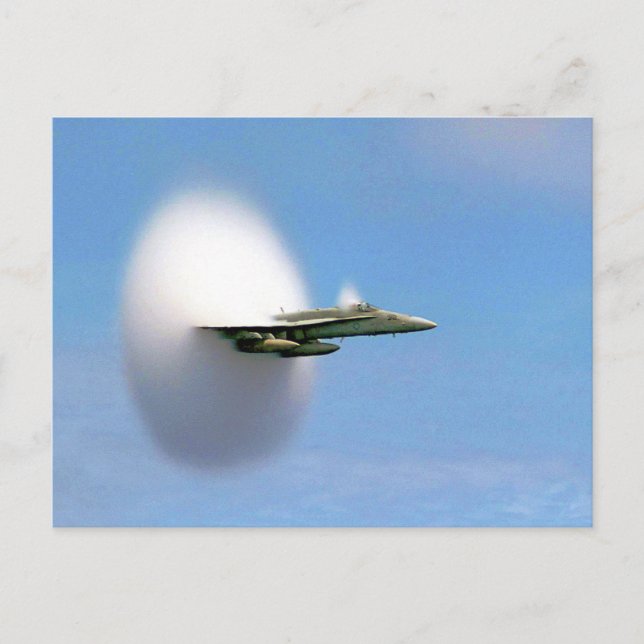 Cartão Postal Barreira de Som FA-18 Hornet Breaking (Frente)
