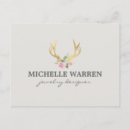 Cartão Postal Barreiras Douradas Boêmicas com Flores II