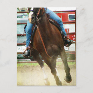 Cartão Postal Barrel Race Horse