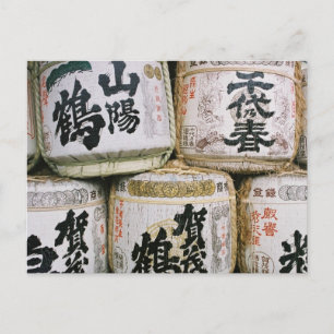 Cartão Postal Barris de Saquê Japonês