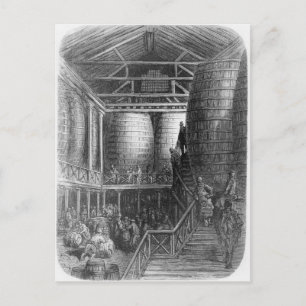 Cartão Postal Barris grandes em cervejaria