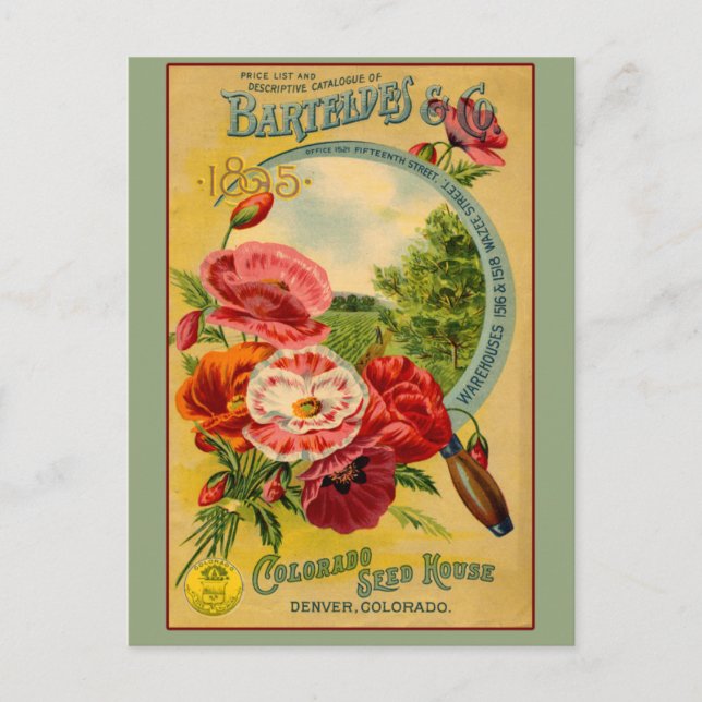 Cartão Postal Barteldes Colorado Seed Company Art Cards (Frente)