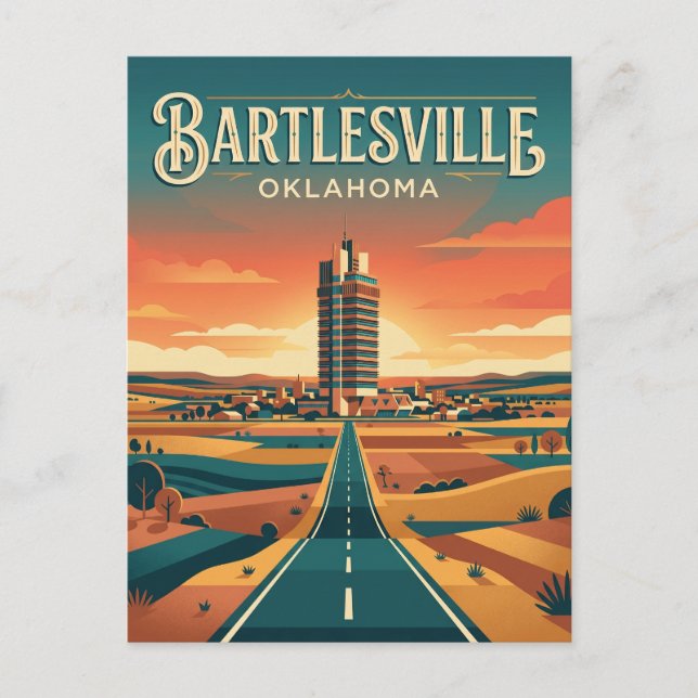 Cartão Postal Bartlesville EUA (Frente)