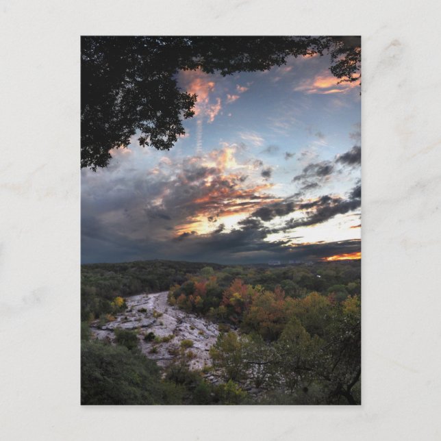 Cartão Postal Barton Creek Sunset - Austin, Texas (Frente)