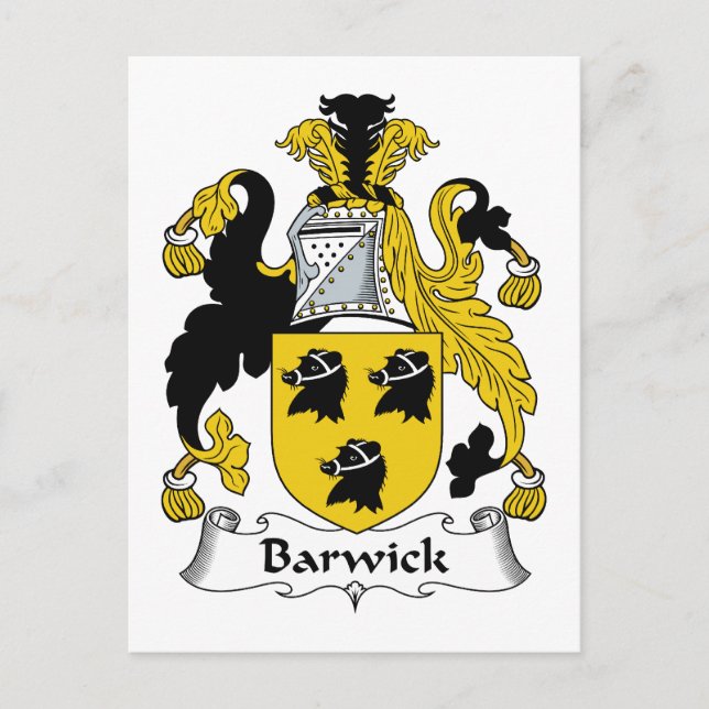 Cartão Postal Barwick Family Crest (Frente)