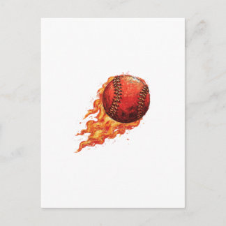 Cartão Postal Baseball de Fogo 