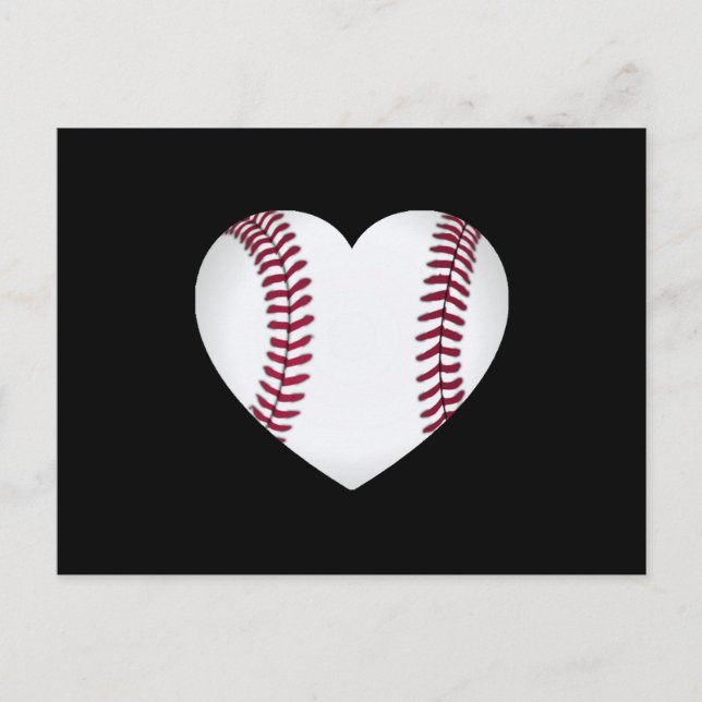 Cartão Postal Baseball Heart (Frente)