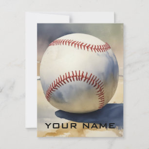 Cartão Postal Baseball Inspirational Adicione seu nome