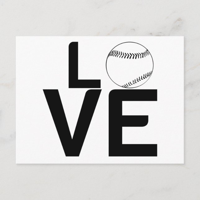 CARTÃO POSTAL BASEBALL LOVE (Frente)