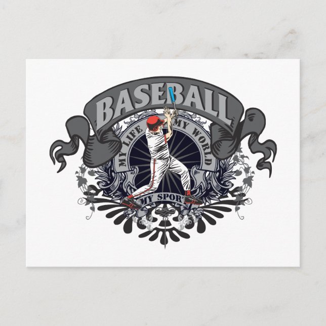 Cartão Postal Baseball My Sport (Frente)