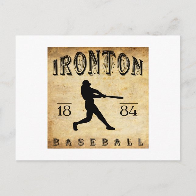 Cartão Postal Basebol Ironton Ohio 1884 (Frente)