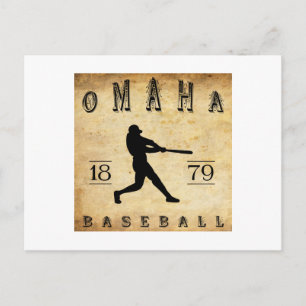 Cartão Postal Basebol Omaha Nebraska 1879