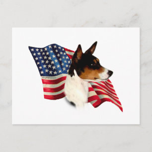 Cartão Postal Basenji Flag