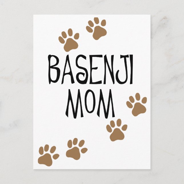 Cartão Postal Basenji Mãe (Frente)
