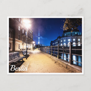 Cartão Postal Bases perto do rio Spree, em Berlim, Alemanha