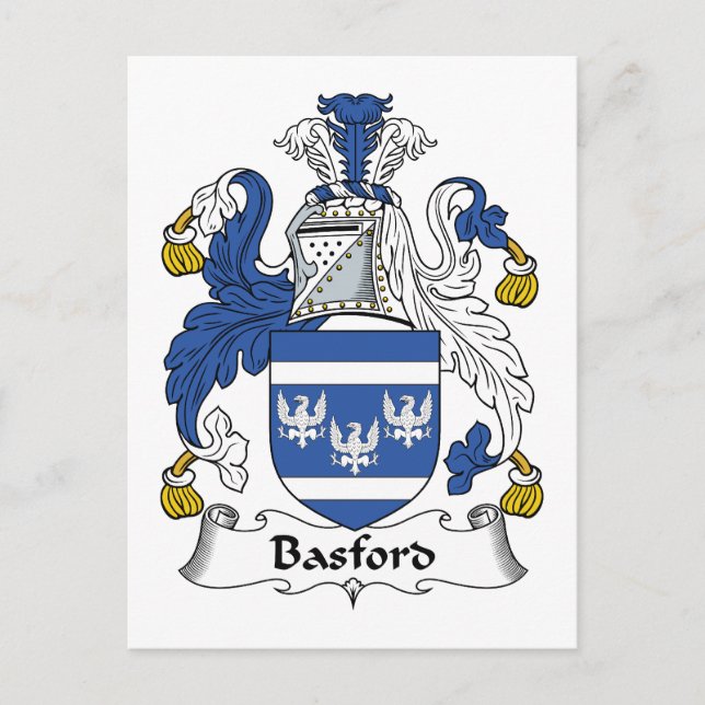 Cartão Postal Basford Family Crest (Frente)