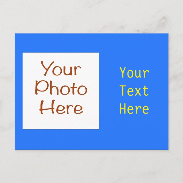 Cartão postal básico totalmente personalizável (Frente)