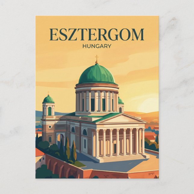 Cartão Postal Basílica de Esztergom Hungria (Frente)