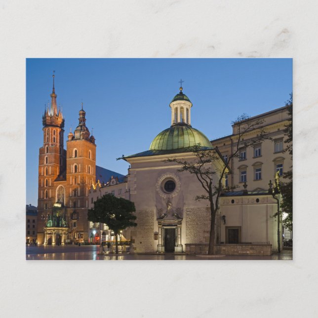 Cartão postal Basílica de Krakow Polônia (Frente)
