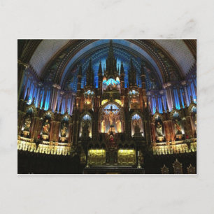 Cartão Postal Basílica de Montreal Notre Dame
