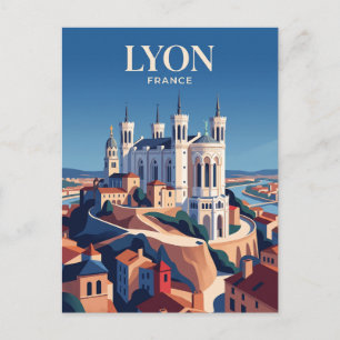 Cartão Postal Basílica de Notre-Dame de Fourvière França