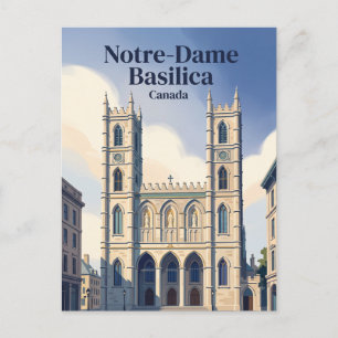 Cartão Postal Basílica de Notre-Dame Montreal Canadá