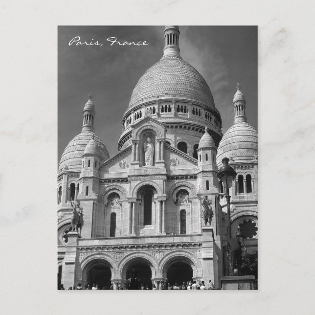 Cartão Postal Basílica de Sacré-Coeur Paris França Cartão-postal (Frente)