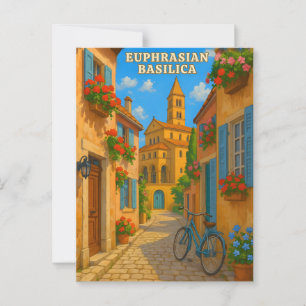 Cartão Postal Basílica Euphrasiana Poreč Croácia Viagem Vintage