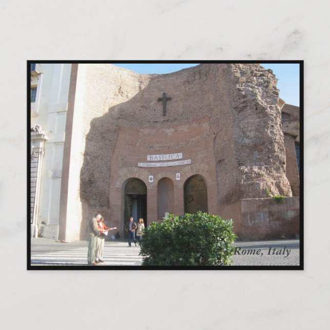 Cartão Postal Basilica Roma, Itália (Frente)