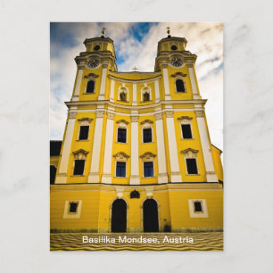 Cartão Postal Basilika Mondsee, Áustria