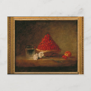 Cartão Postal Basket with Wild Strawberries, c.1761