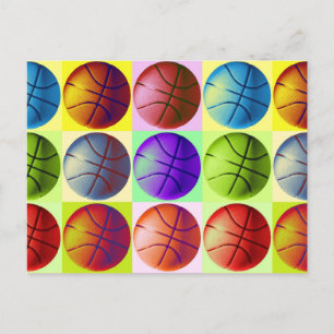 Cartão Postal Basquete de pop