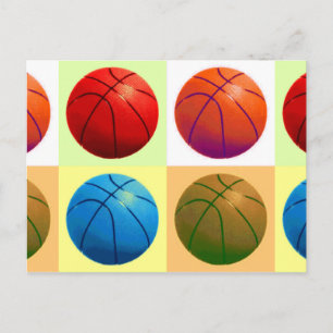 Cartão Postal Basquete de pop
