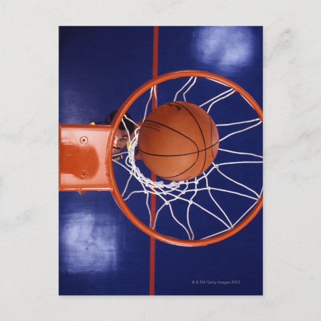 Cartão Postal basquete em hoop (Frente)
