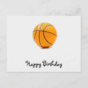Cartão Postal Basquete no segundo aniversário feliz de fundo bra