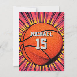 Cartão Postal Basquete Seu Nome Pop Art