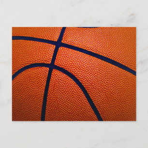 Cartão Postal Basquetebol alaranjado e preto