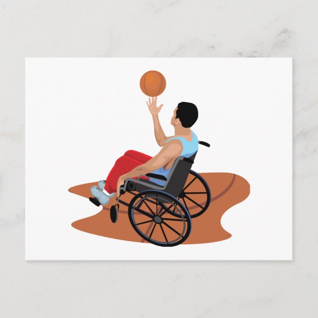 Cartão Postal basquetebol em cadeira de rodas (Frente)