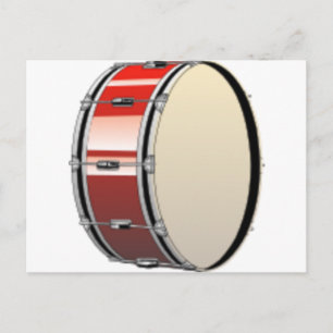 Cartão Postal Bass Drum Cartoon