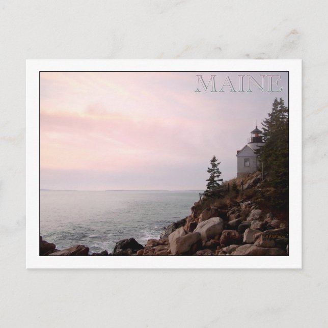 Cartão Postal Bass Harbor Head Light, MAINE (Frente)