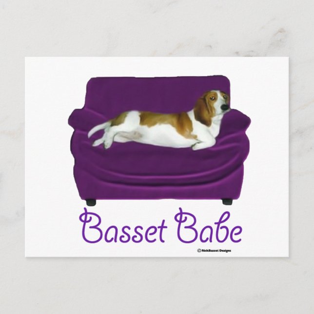 Cartão Postal Basset Babe (Frente)