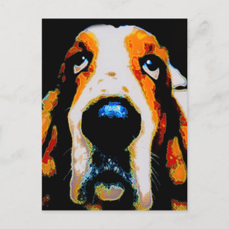 Cartão Postal Basset Hound art