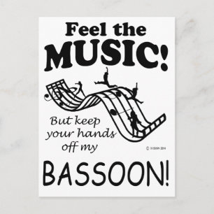 Cartão Postal Bassoon Sente A Música